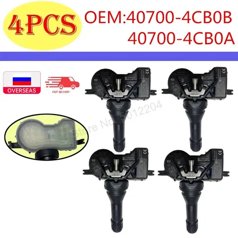 4 шт. 407004 CB0A 40700-4CB0A для Nissan Armada 2016 2017 для Nissan qashqai j11 датчик TPMS монитор давления в шинах 433 МГц