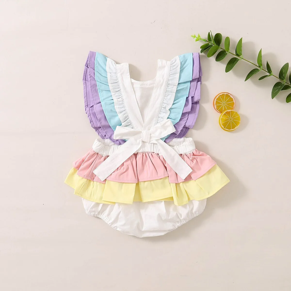 0-3 year old summer new newborn baby girl letter print skirt cute wrap butt triangle jumpsuit