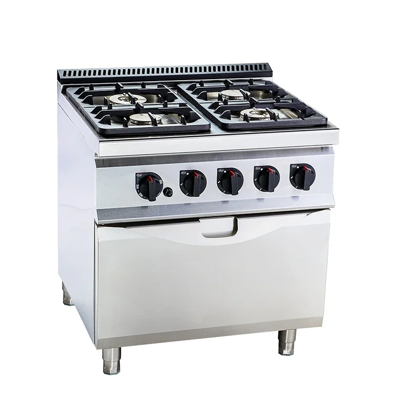 

Stainless Steel Commercial 4 Burner Gas Cooking Range