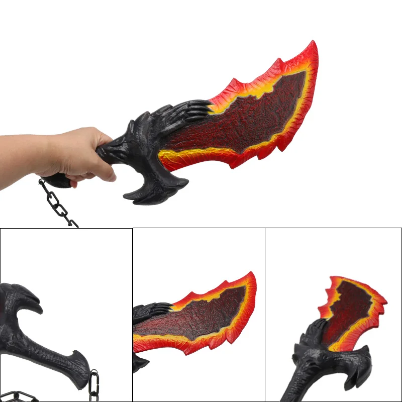 God of war Flame Foam 1:1 Scale Blades of Athena  Cosplay Weapons Props Replica Sword Axe Knife