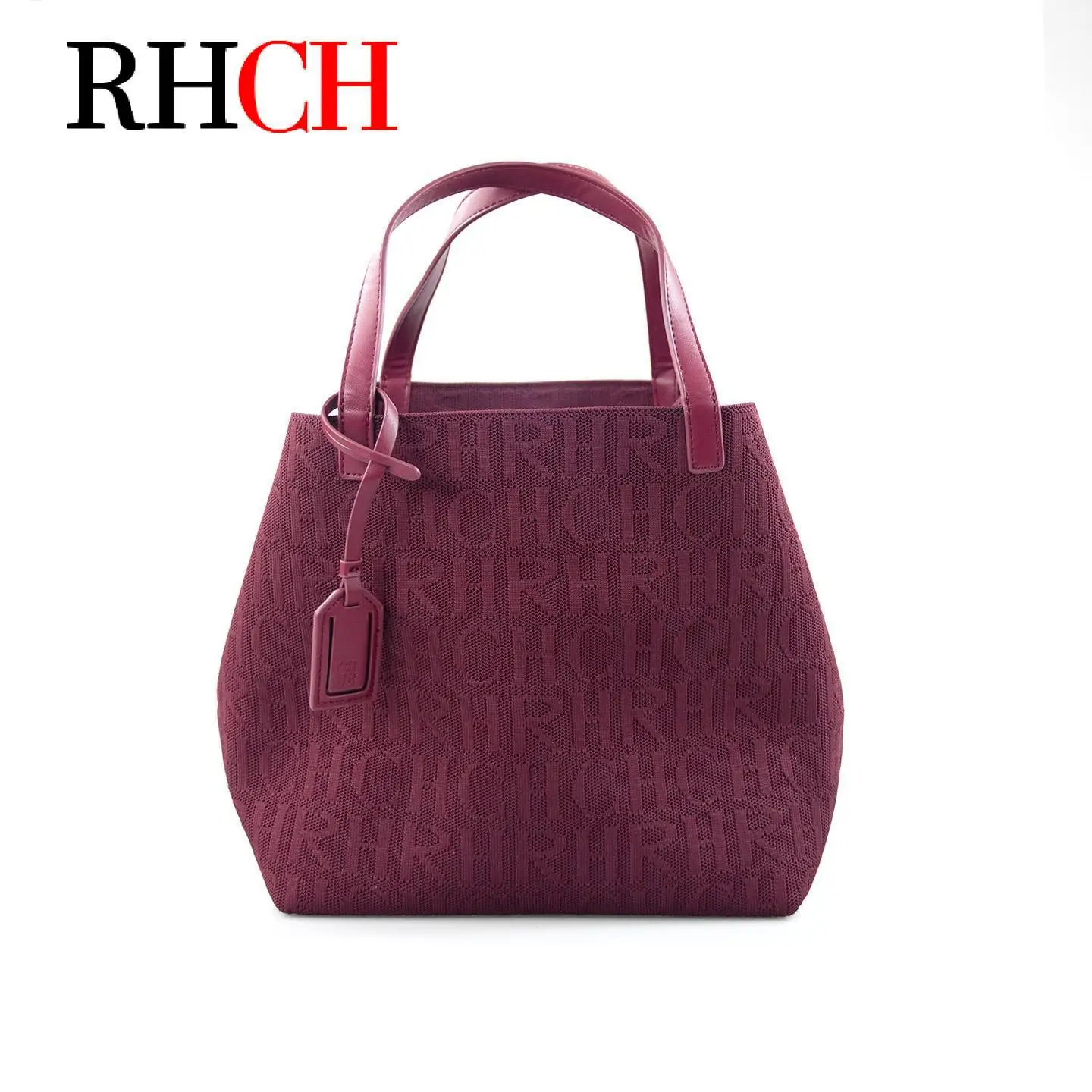RHCH Tote Bag Women Monogram Fabric Handbag Large Capacity Daily Shopping Office Top Handle Shoulder Bag