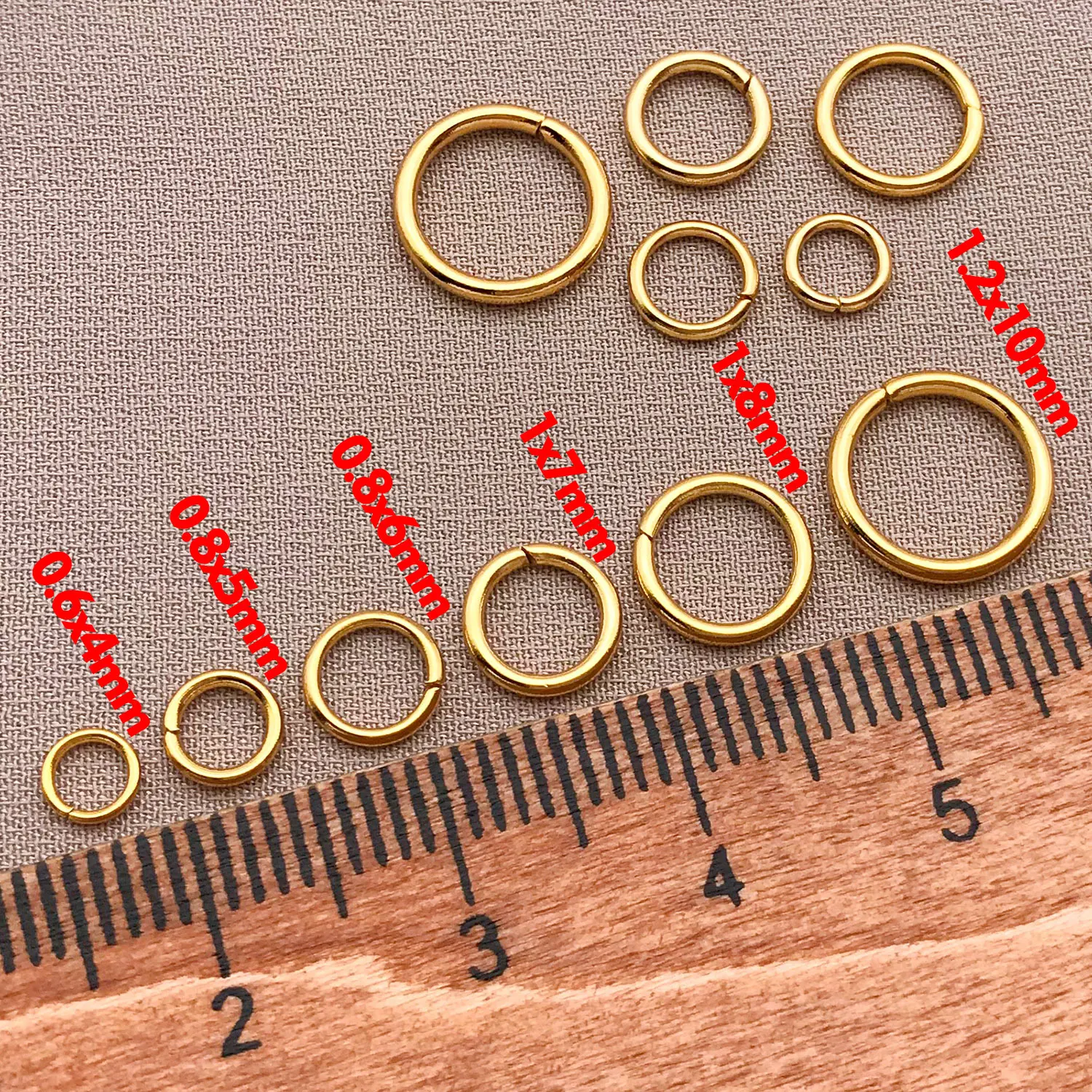 100pcs Golden/Steel Color Stainless Steel Single Circle Closed Circle DIY Necklace Bracelet Making Accessories