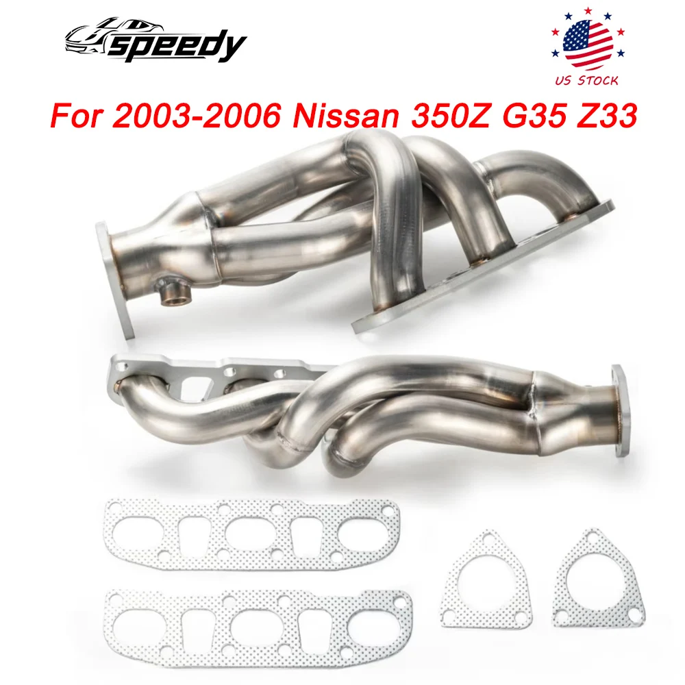 

Серебряный выхлопной коллектор Shorty для Nissan 350Z G35 Z33 VQ35DE 2003-2006 гг.