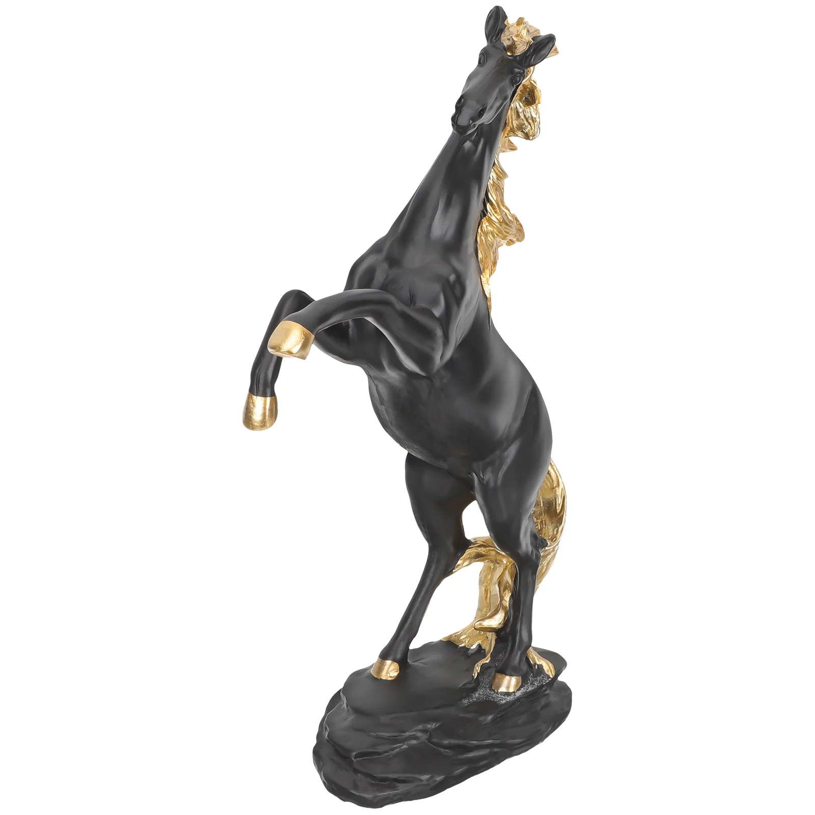 

Delicate Horse Adornment Resin Craft Standing Horse Statue Home Office Tabletop Decoration Compact Size Realistic Charm Gift
