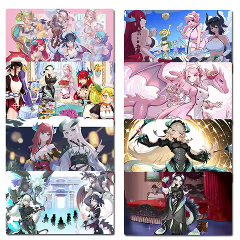 YuGiOh Table Playmat Dragonmaid Deck TCG CCG Mat Trading Card Game Mat Mouse Pad Gaming Play Mat Mousepad &amp; Bag