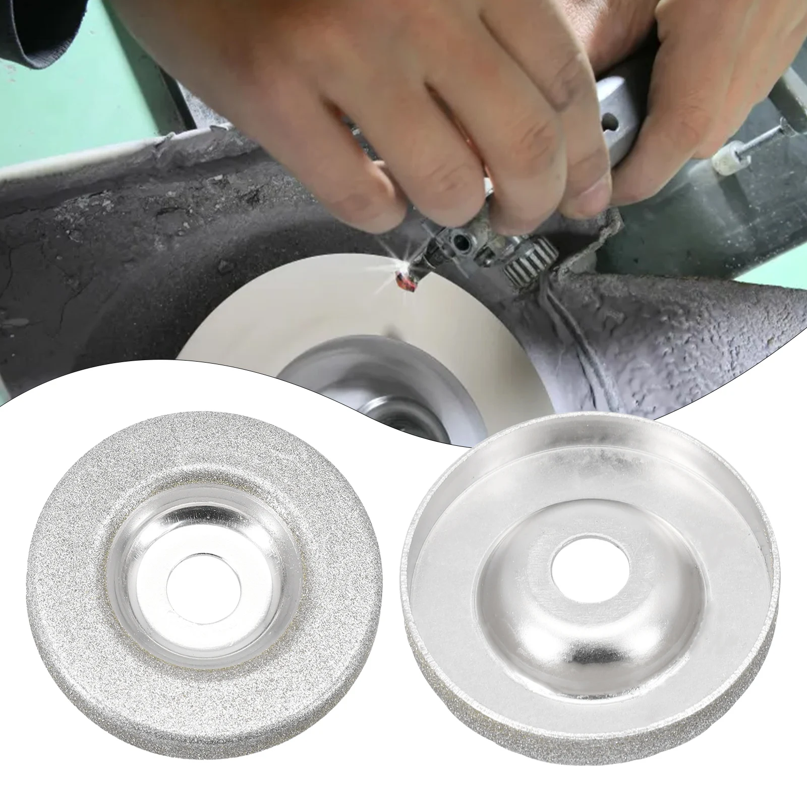 

2" Diamond Grinding Wheel Cup Emery Milling Cutter Circle Sharpener Stone Sharpener Angle Cutting Wheel Tools 150/180/320 Grit