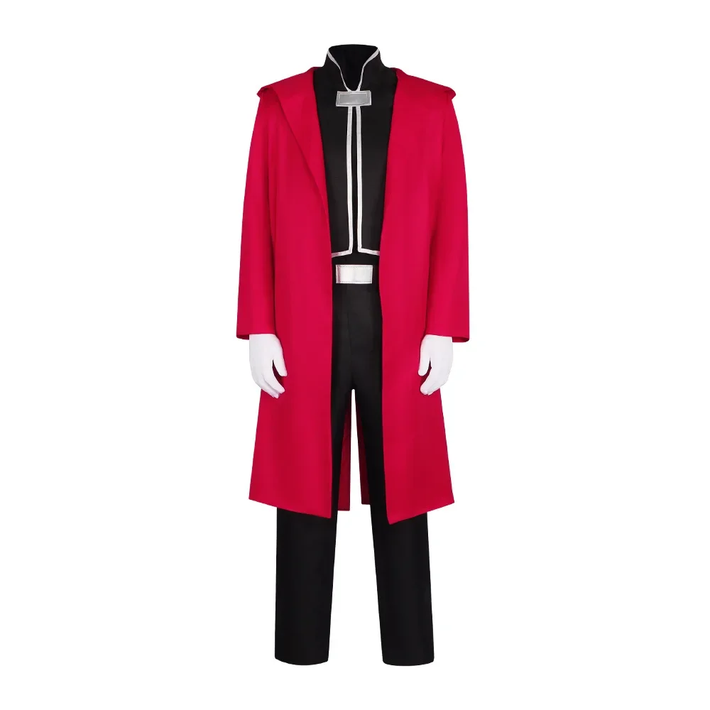 Anime Fullmetal Alchemist Edward Elric Cosplay Costume Red Coat Outfits Halloween Carnival Party Role Play Uniform for Men Adult