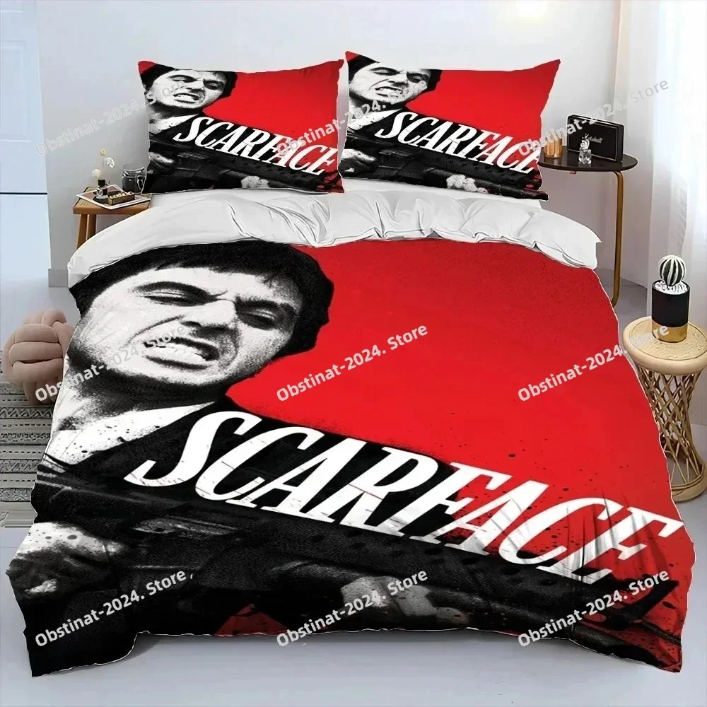 2025 Movie Scarface Tony 3D Bedding Set Duvet Cover Full Queen King Size Printed Bed Set Aldult Kid Bedroom Single Twin Sheet - view 4