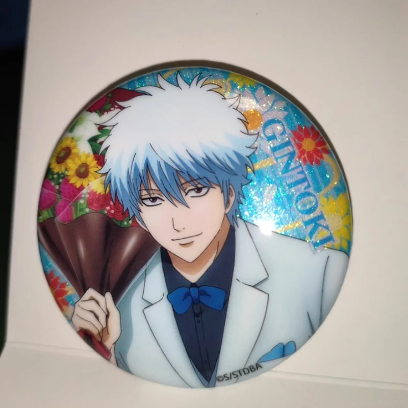 

58 мм аниме Гинтама жесть значок одежда шляпа воротник булавка на лацкан мультфильм косплей брошь на рюкзак подарки Sakatagintoki