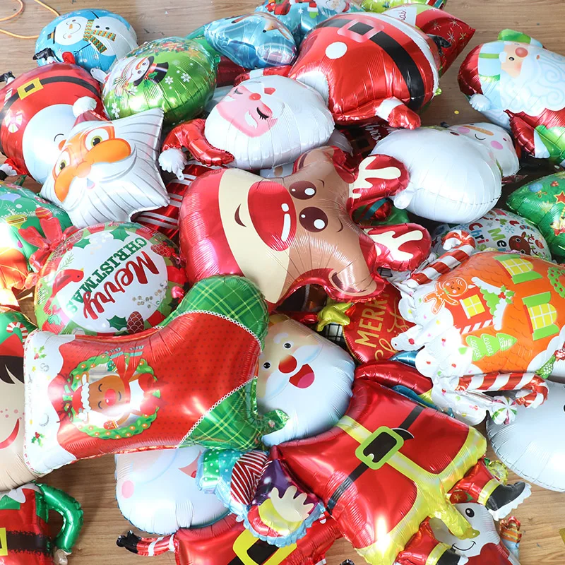 Large Christmas Foil Balloon Santa Snowman Penguin Candy Merry Christmas Theme Party Decoration Kids Toys Present Gift