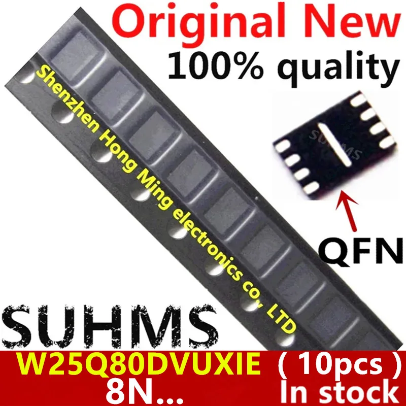 (10piece) 100% New W25Q80DVUXIE 25Q80DVUXIE 25Q80D ( 8N820 8N817 8N620 8N5DJ 8N... ) QFN-8