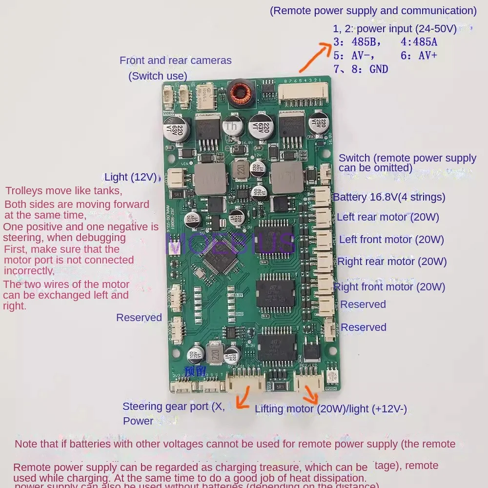 Wire-Controlled Image Transmission Robot Kit, Ahd Hd Dual Camera, Motherboard, Pipeline, Wired Transmission Remote Control Car