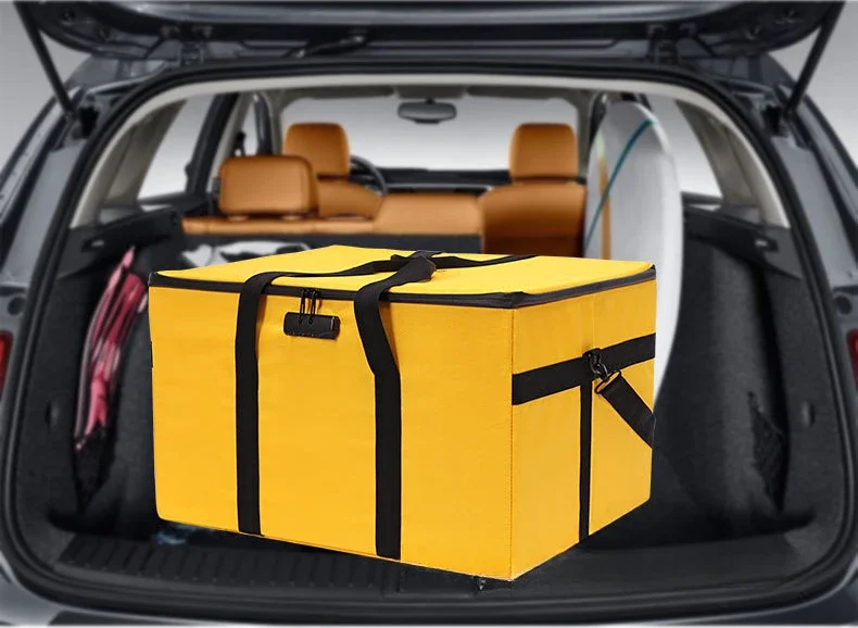 80L Portable Big Pizza Hot Delivery Bags Insulated Reusable Thickening Food Storage Box Aluminum Foil Ice Cream Cooler Box view 5