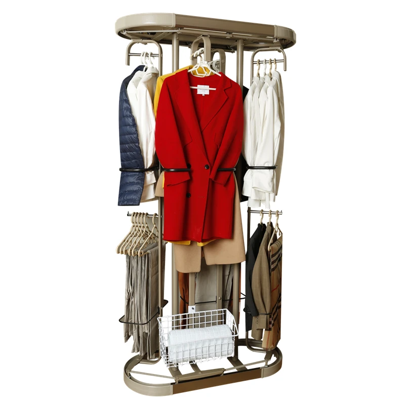 Direct-broadcast electric rotary clothes rack clothes automatic display rack 360-degree rotary clothes rack