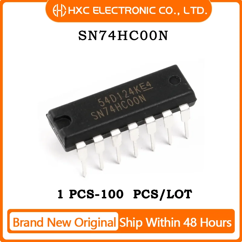 20/50/100pcs New 74HC00 74HC00N SN74HC00N HD74HC00P 74HC00P Logic chip DIP-14