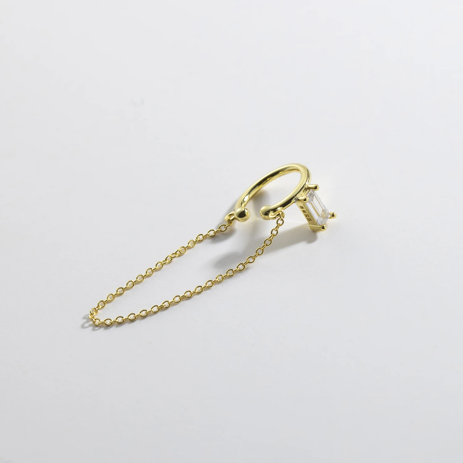 Image 5: ANDYWEN 925 argent Sterling or Flirt goutte boucle d'oreille Teadrops Pendietes fantaisie pavé manchette clair de lune Petite Clips Piercing bijoux