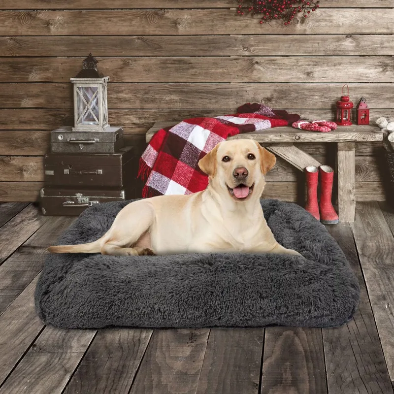 Large Dog Bed, Gray, 36