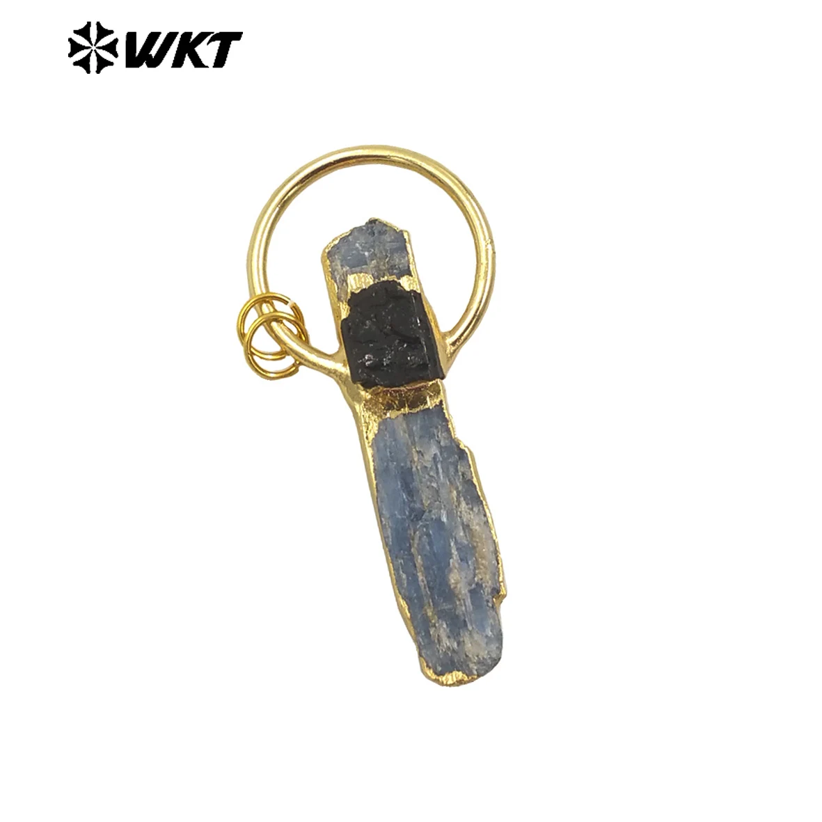 WT-P1968 Natural Material Irregular Shape Blue Kyanite Stone Pendant DIY Accessories Making For Necklace Or Earring Findings