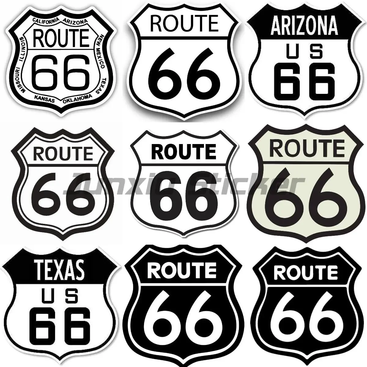 

Route 66 Exterior/Protection Fashion Stickers Car Body Motorcycle Funny Cover Scratches Stickers Cars Bumper Window Windshield