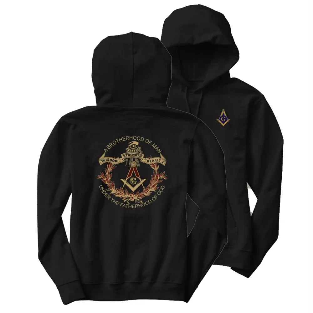 

Brotherhood of Man. Rare Masonic Freemason Pullover Hoodie 100% Cotton Comfortable Casual Mens Sweatshirts Fashion Streetwear