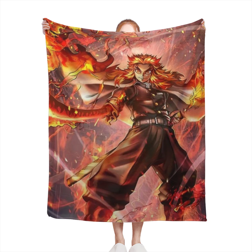 Nices art work of slayer yaiba animes japan film Blanket Sofa Bedroom Bed Home Office Nap Blanket Car Travel Picnic Blankets