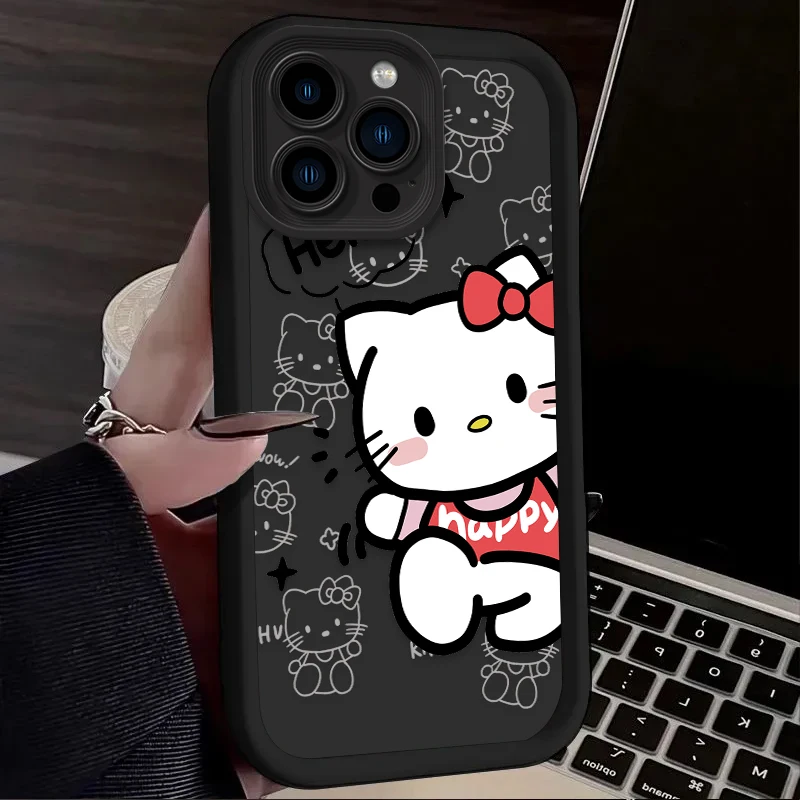 Чехол с рисунком «Hello Kitty Pochacco» для iPhone 17 Air 16E 15 14 13 12 11 Pro Max X XS X S Max XR SE 2020 SE4 7 8 Задняя крышка