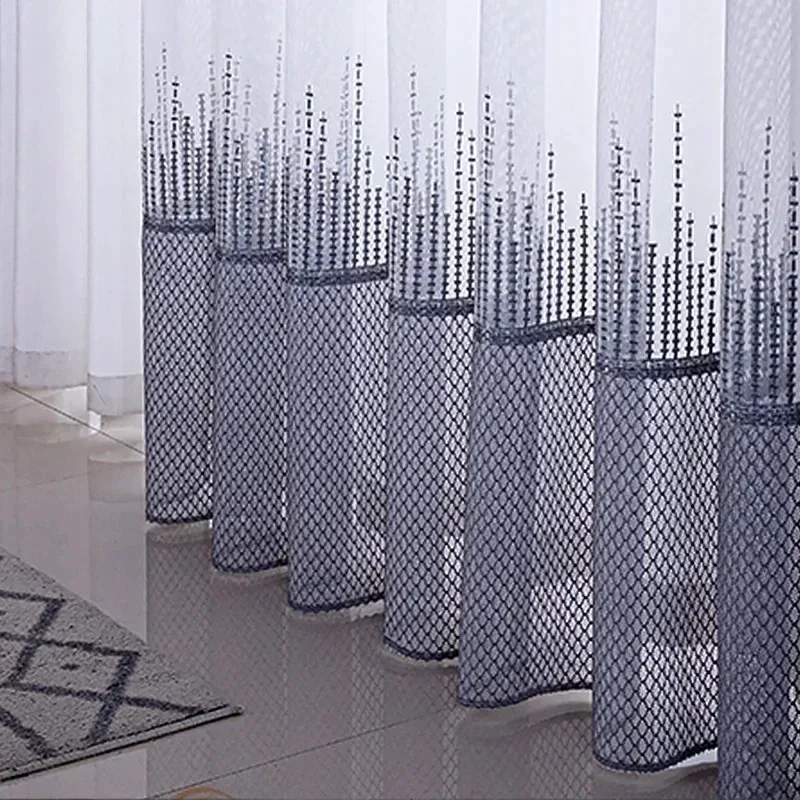 

Light Luxury Sheer White Tulle Fashion Bedroom Living Room Balcony Gauze Curtain Ly Curtains for Living Dining Room Custom Size