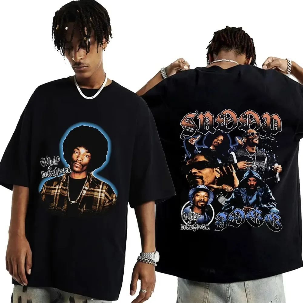 2024 Hot Sale Rapper Snoop Dogg Graphic T Shirt Men Hip Hop Fashion Style Funny T Shirt Summer Men Oversized T-shirt Streetwear