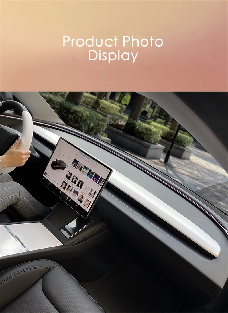 HEENVN Für Tesla Model 3 Highland Y Juniper ABS Armaturenbrett-Abdeckung Luftauslass-Verkleidung Innenraum-Stilzubehör – Detail 10