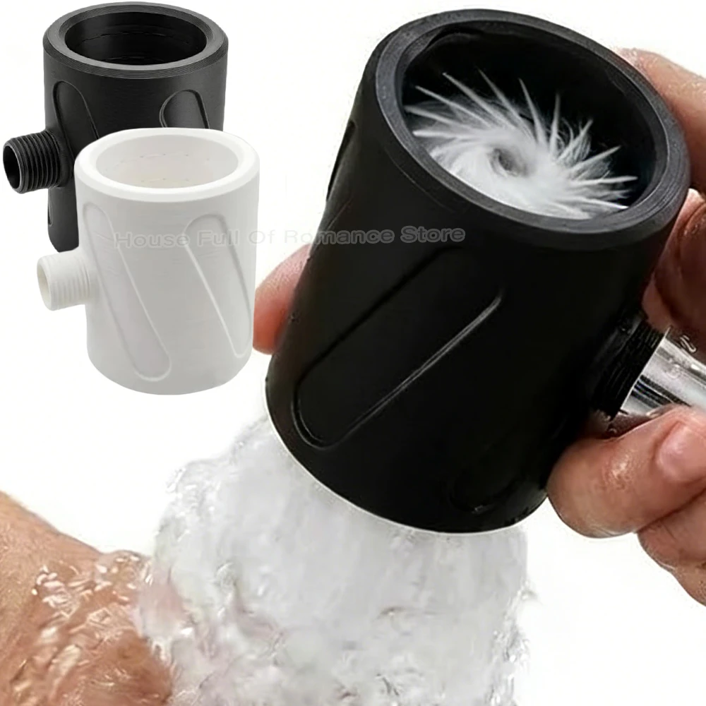 Designed Circular Spray Shower Head New 3D Printing High Pressure Handheld Water Flow Touch Showerheads for Men's Solo Bathing