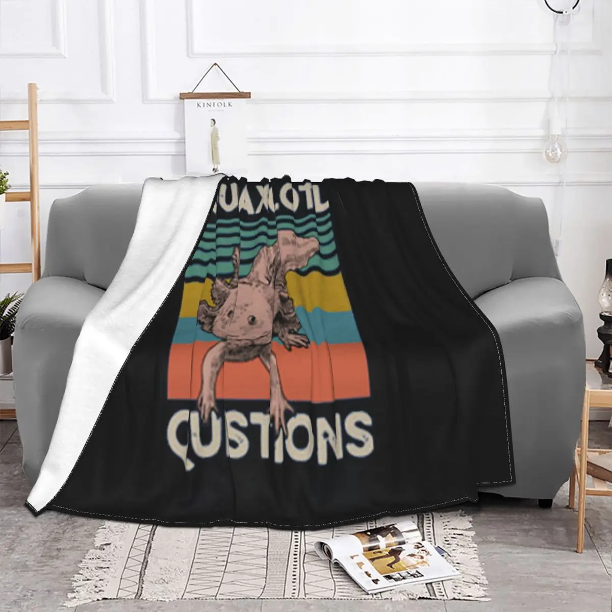 Nice You Axolotl Questions Vintage Pop Loose Teenage Hipster Streetwear Best Selling Vacation Science Winter Throw Blanket