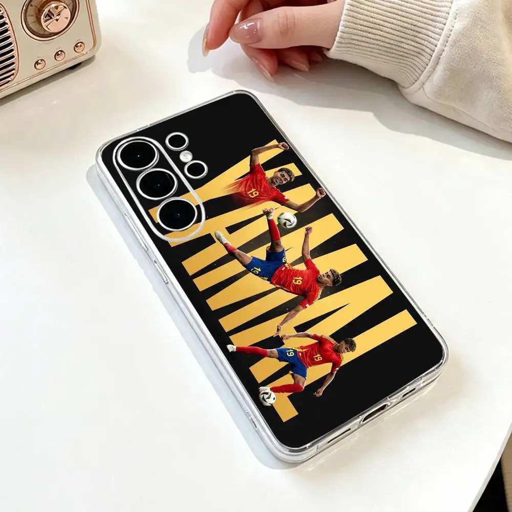 Young football star Lamine Yamal  Phone Case For Samsung S25,S24,S21,S22,S23,S30,Ultra,S20,Plus,Fe Transparent Cover