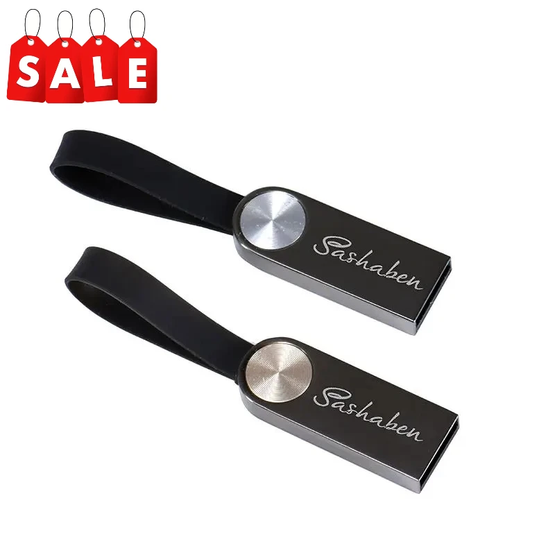 محرك فلاش USB مقاوم للماء محرك قلم قابل للتخصيص مجاني 4 جيجابايت 8 جيجابايت 16 جرام 32 جرام 64 جرام بطاقة بندريف معدنية محركات أقراص الذاكرة مع حلقة رئيسية