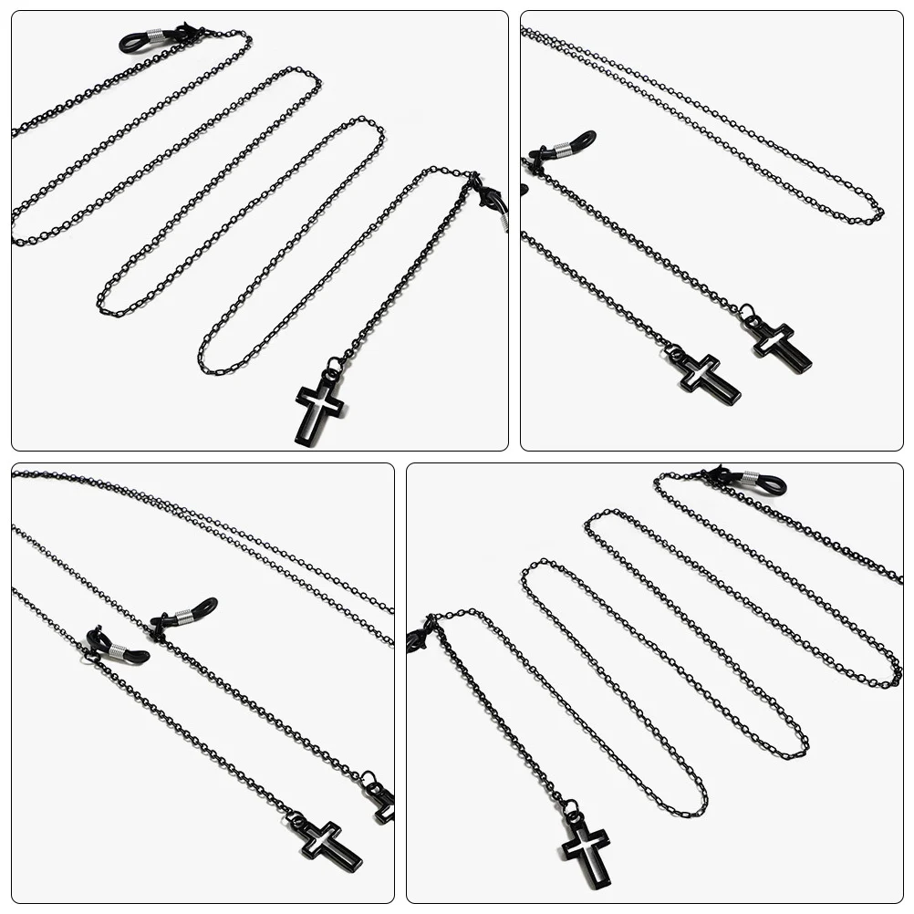 

Eyeglasses Chain Black Retro Non-Slip Face Mask Lanyard For Glasses Sunglasses Holder Outdoor Sports Use Pendant Cord Accessory