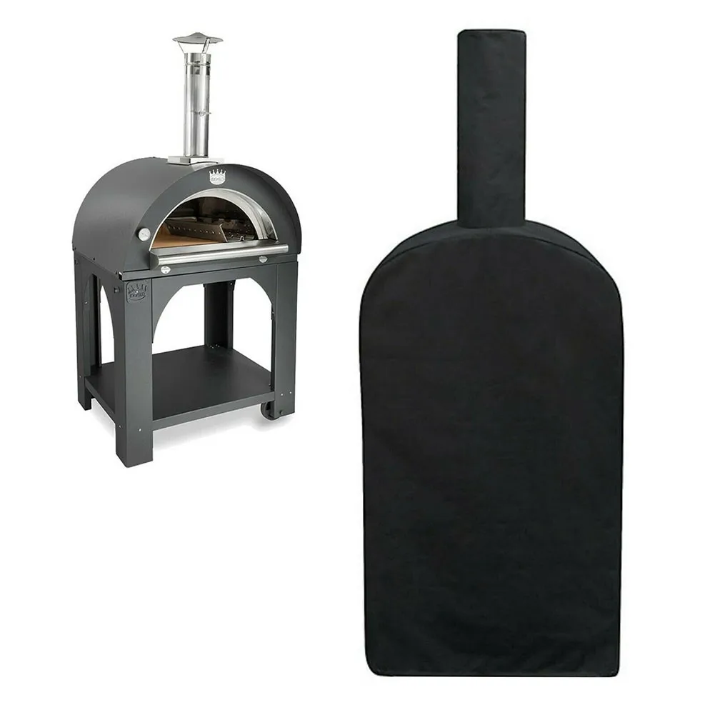 

Outdoor Pizza Oven Cover Bread Oven BBQ Rain Dust Protector Cover Black Oxford Cloth Garden Grill Covers Heavy Duty 165x45x65cm