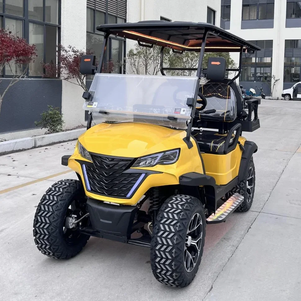 Hot Selling New Solar Panel Powered 5kw 60V 72V Electric Off-Road Vehicle Lithium Battery Golf Cart 4 Wheel Disc Brakes