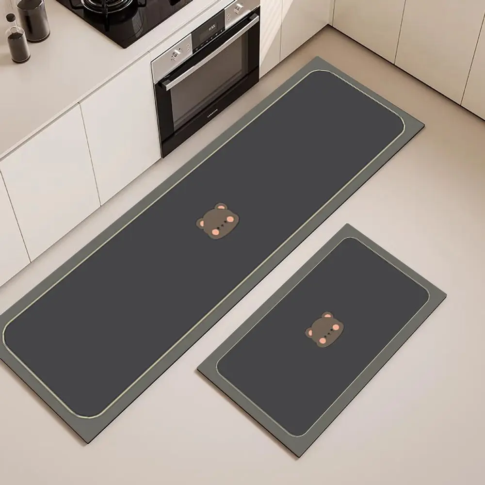 VIKAMA Minimalist Diatomite Carpet Water And Oil-Absorbing Kitchen And Bathroom Slip-Resistant Floor Mat Door Stopper Home Decor