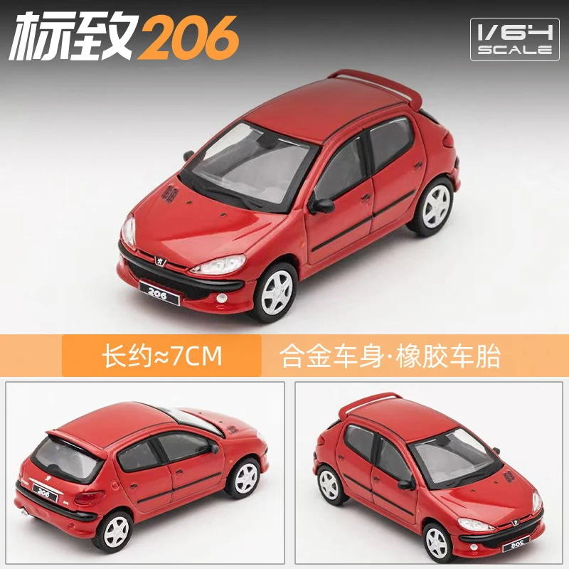 

DCT 1/64 Scale Peugeot 206 Various Colors Diecast Car Model Collection Decoration Hobby Child Toys Gift NIB