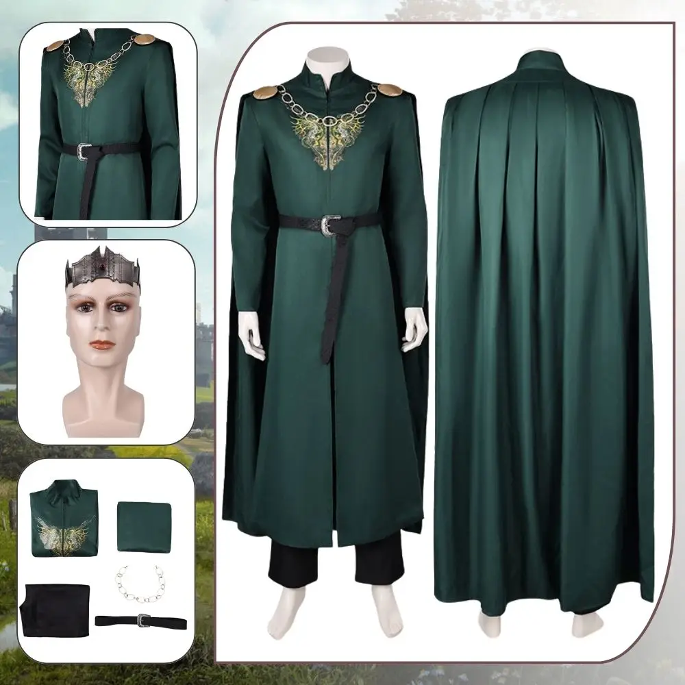 ชุดคอสเพลย์ชุดคอสเพลย์ผู้หญิงมังกรแฟนตาซีคิงเอกอนสำหรับผู้ใหญ่ผู้ชายชุดเสื้อคลุมชุด Baju karnaval ฮาโลวีนสำหรับผู้ชาย