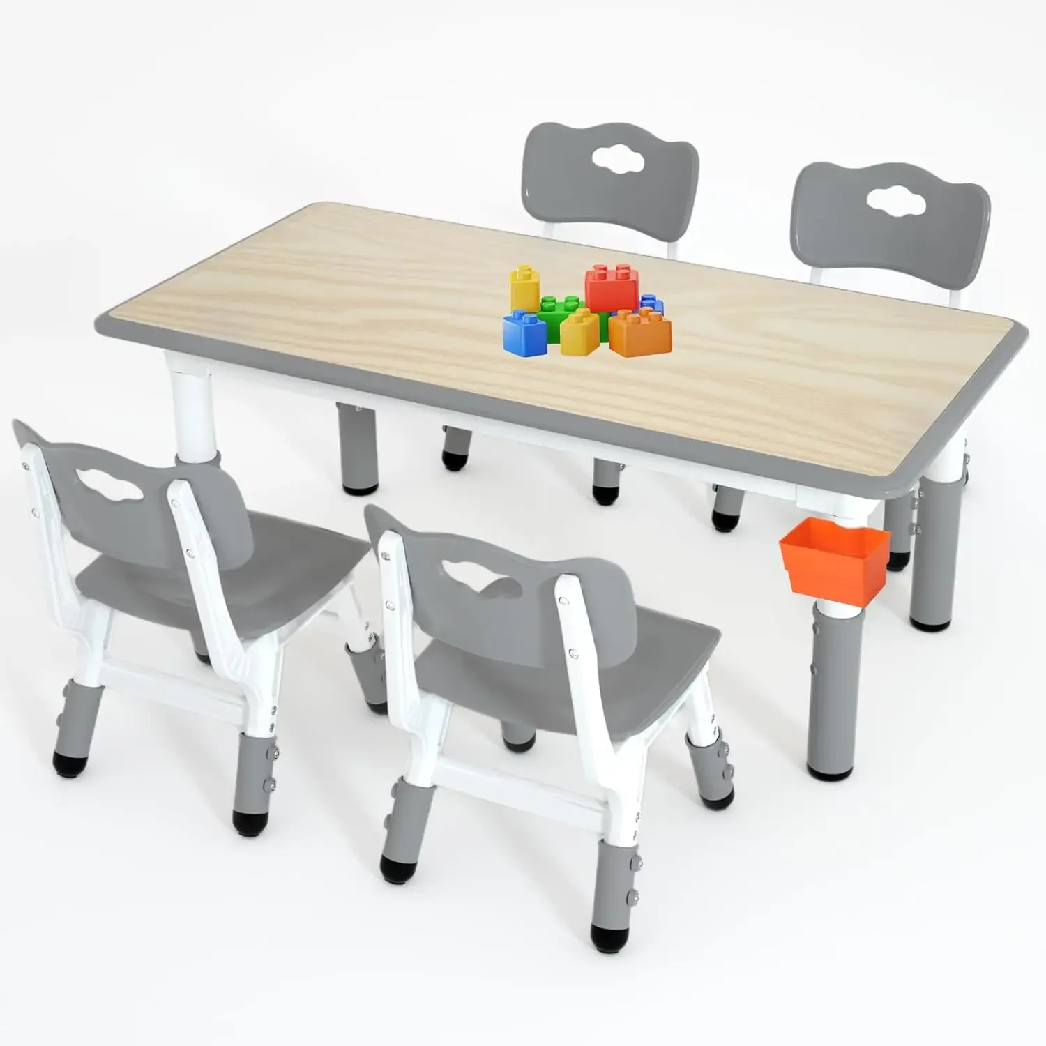 Height Adjustable Table and Chairs for Children and Toddlers,47.2