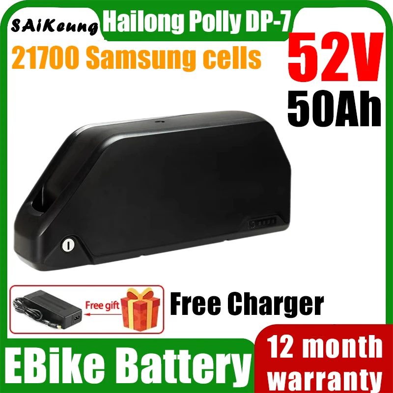 

21700 Hailong Polly DP7 Accu Akku 48v 52V 25ah 30ah 35 40ah 50ah 60ah Elektrische Batterij E-bike Downtube Bafang 2000W Battery