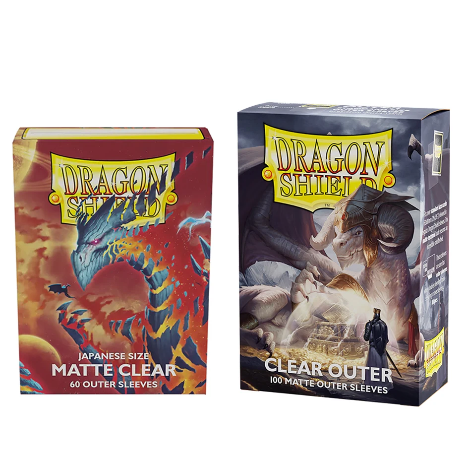 Dragon Shield 100 CT Matte Clear Outer Sleeves/Japanese Size 60CT MATTE Clear Outer Sleeves Ultimate Protect Protector Cover