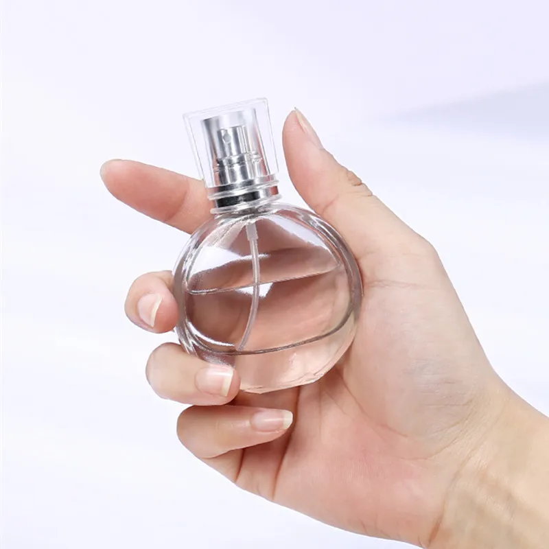 30ml Glass Perfume Bottle Transparent Mist Spray Bottle Empty Perfume Vial Cosmetic Container for Travel Home Accessories