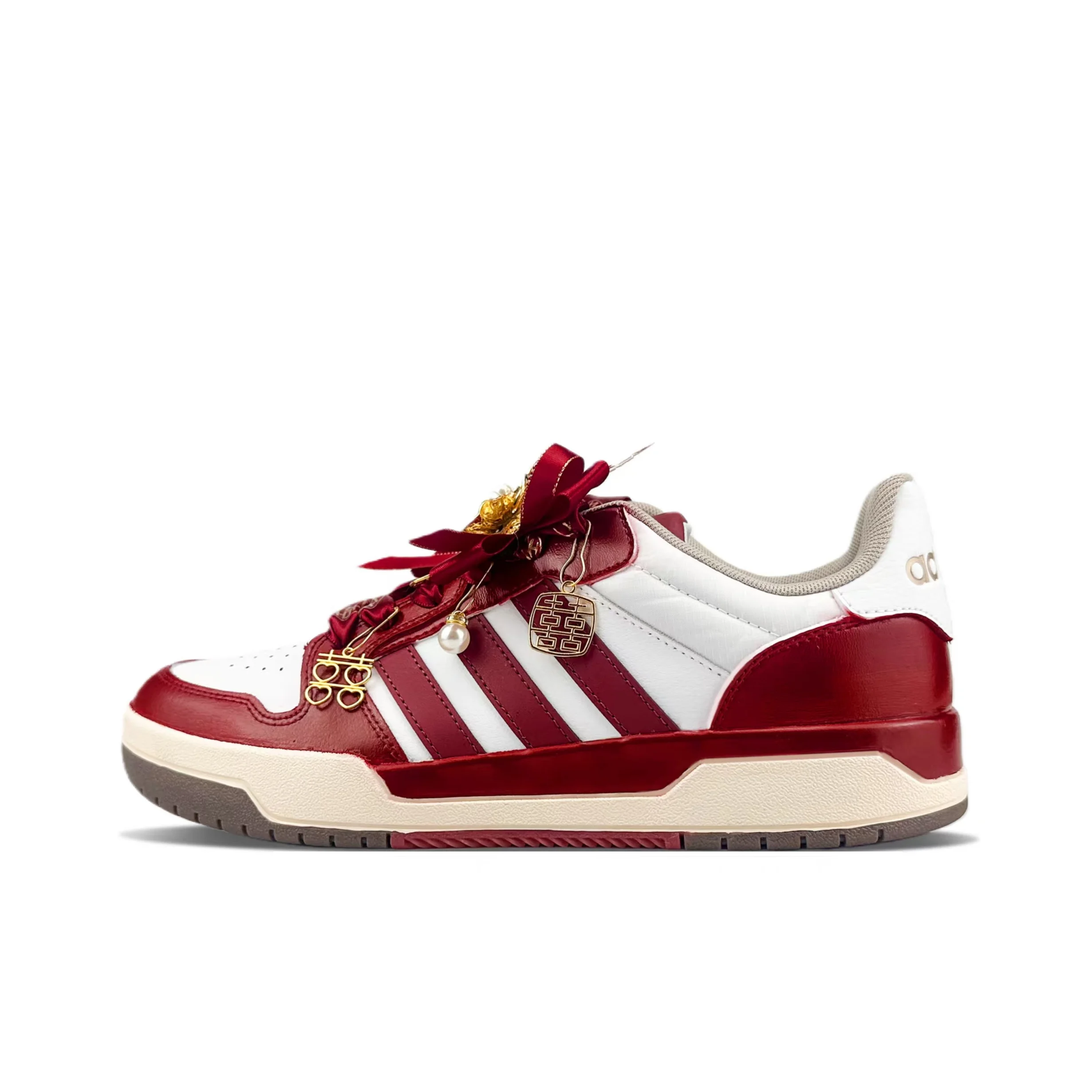 Adidas Neo Entrap Cushioning, Wear Resistant Low top Skateboard Shoes Unisex Red JQ3926(TeamW-BOX）