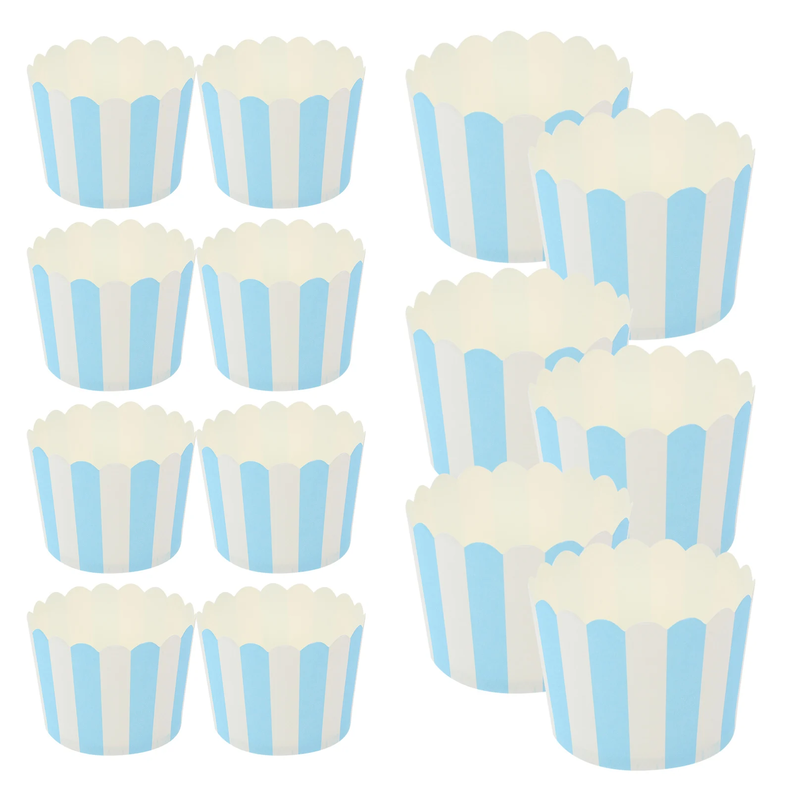 

50pcs Paper Cupcake Cups Mini High Temperature Resistance Stripe Wrapper Muffin Cups Disposable Elegant Cake Decorations