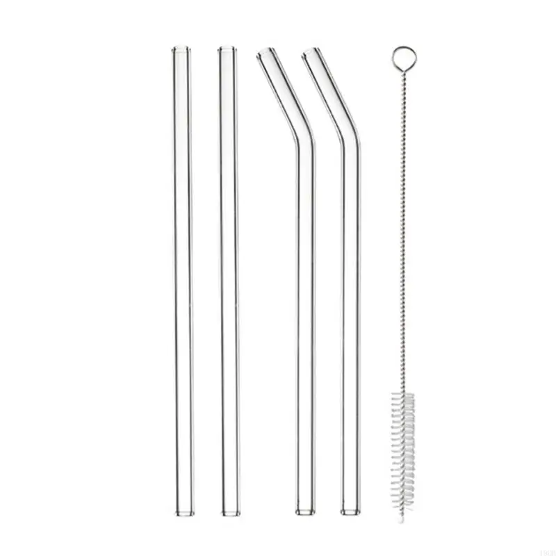 Multipurpose Glass Drinking Set Sipper Straw for Professionals and Adults