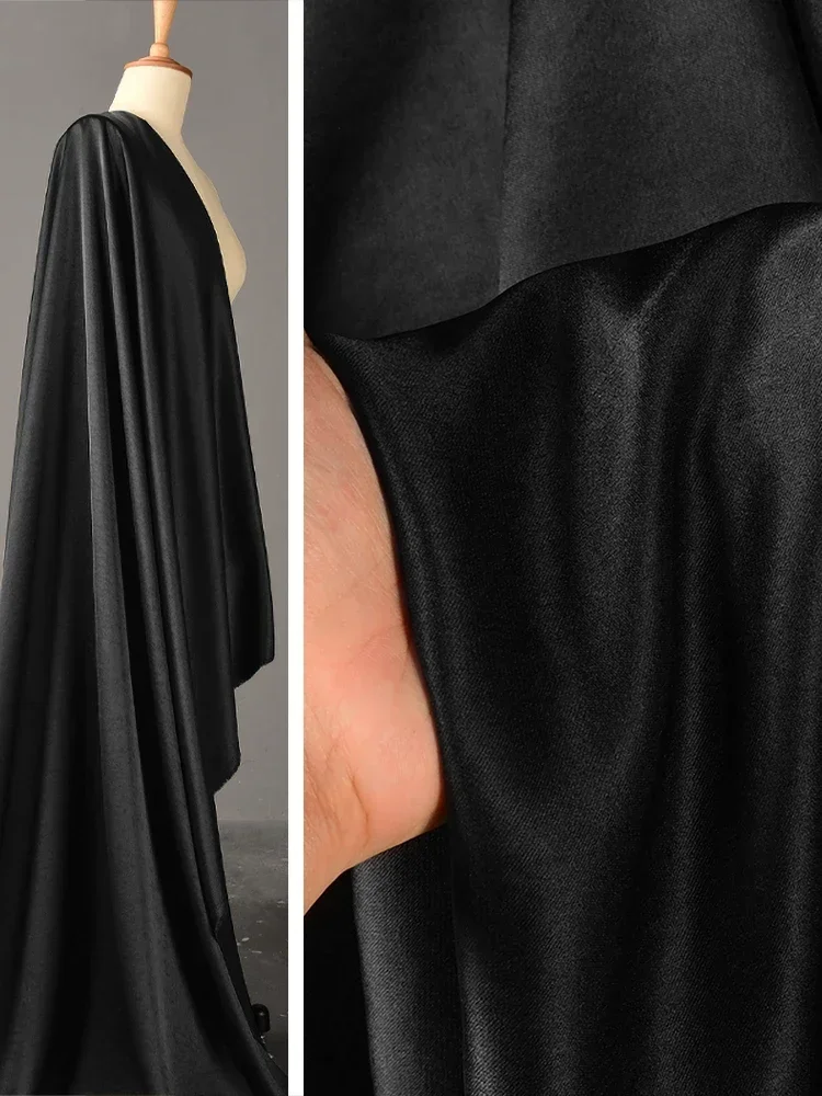 

Imitation Acetate Fabric Solid Color Soft Smooth Cheongsam Dress Wrinkle Resistant Apparel Sewing Fabric Cloth Meters Material