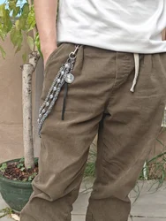 2025 New Model Irregular Pearl Keel Clamp Beads Retro Pants Chain Men And Women luxurious y2k Hip Rock Accessories Punk Keychain