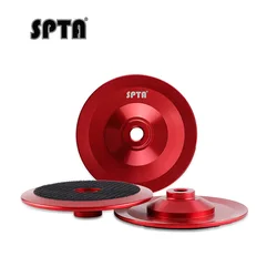 SPTA 5Inch Aluminum Backer Pad Hook & Loop Backing Plate Holder With Arbor M14 For 125mm Polishing Pad & Car Rotray Polisher