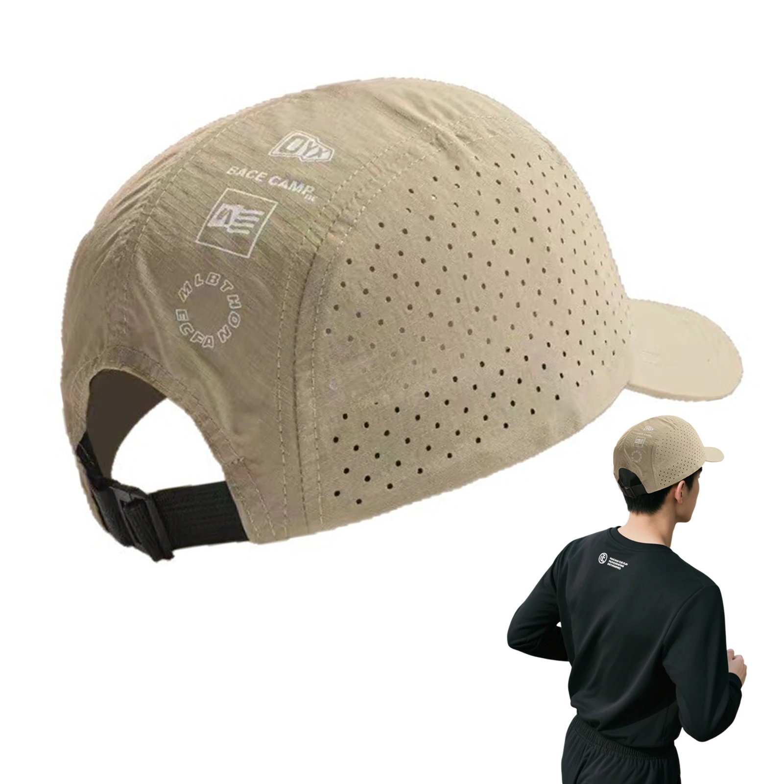 Schnell trocknende, atmungsaktive Baseballkappe für den Sonnenschutz im Freien, leichte Sporthüte zum Angeln, Camping und Wandern